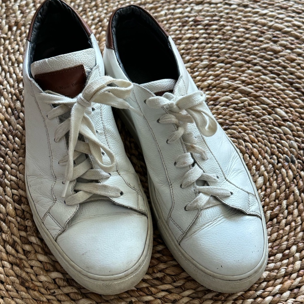 To Boot New York size 10.5- White Leather Sneakers